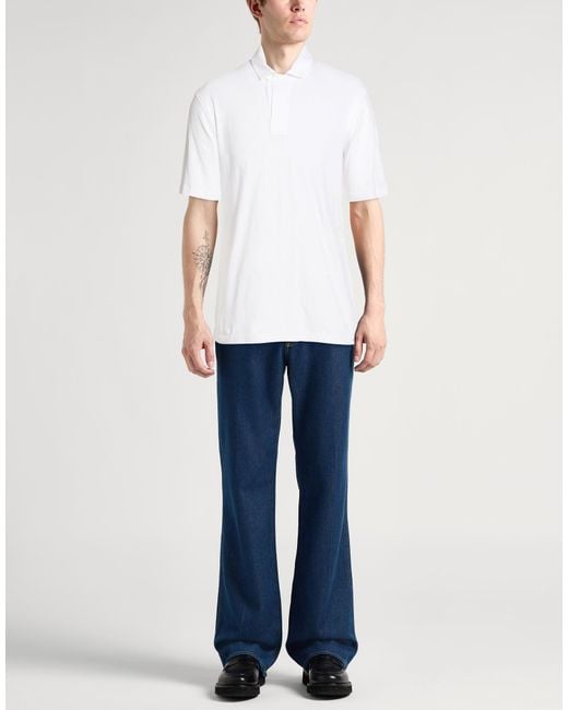 Paolo Pecora White Polo Shirt Cotton for men