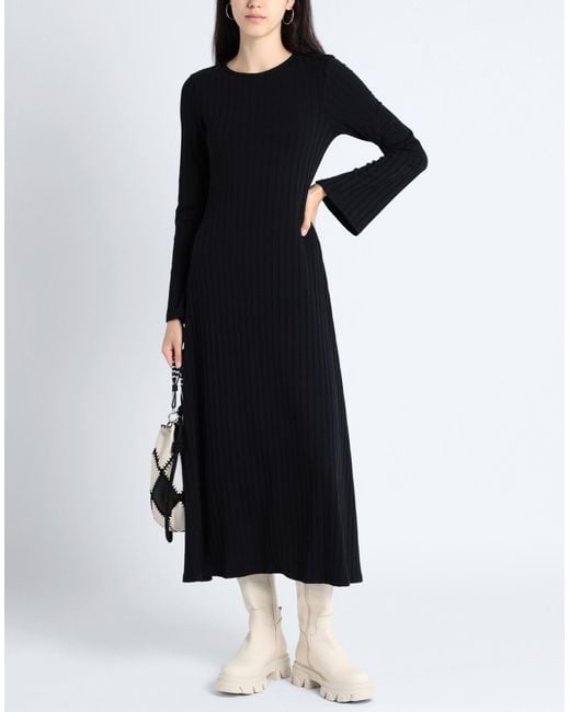 TOPSHOP Black Midi Dress