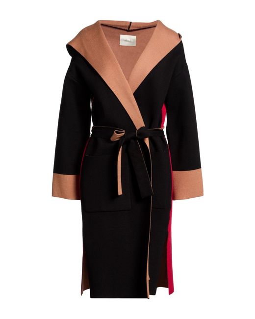 ViCOLO Black Overcoat & Trench Coat