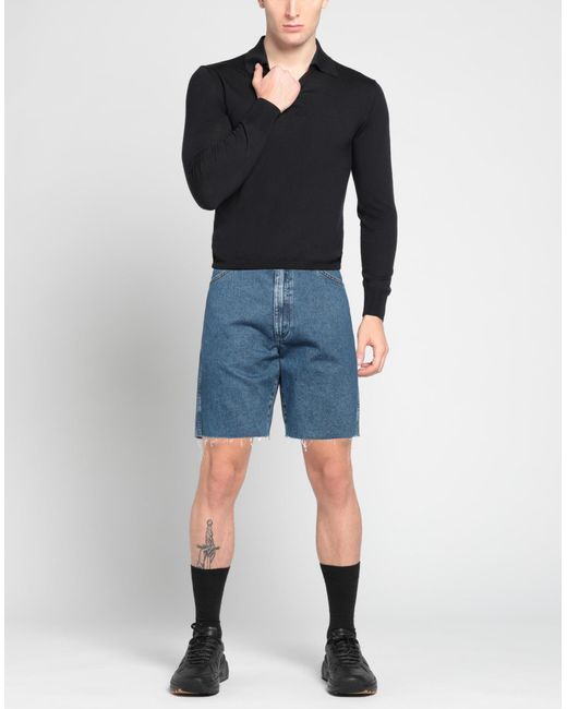 Wrangler Blue Denim Shorts for men