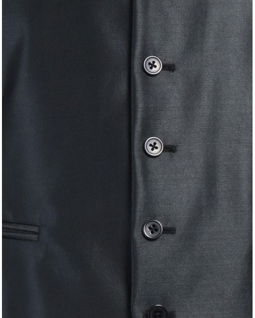 Angelo Nardelli Black Tailored Vest Virgin Wool, Silk for men