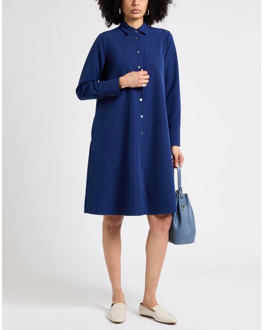 Robert Friedman Blue Midi-Kleid