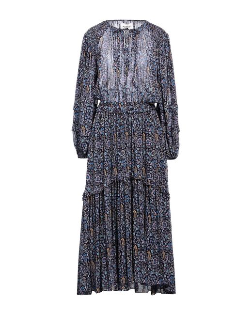 Isabel Marant Blue Deep Midi Dress Viscose