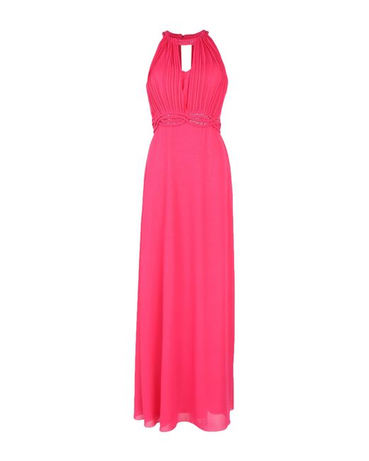 SOLOGIOIE Pink Maxi Dress Polyester