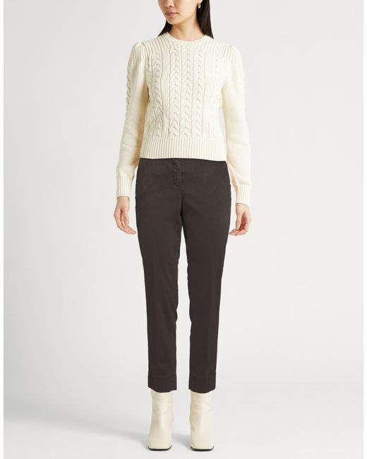 Peserico Gray Dark Pants Cotton, Elastane
