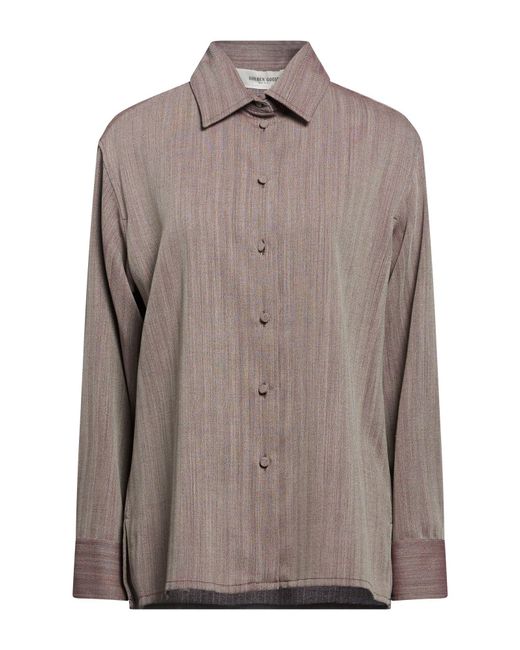 Golden Goose Deluxe Brand Brown Shirt Virgin Wool, Polyamide