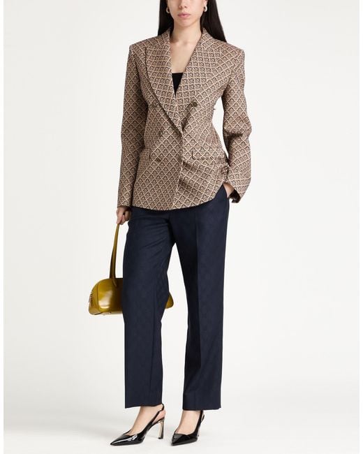 Etro Brown Blazer Cotton, Polyester, Nylon, Elastane