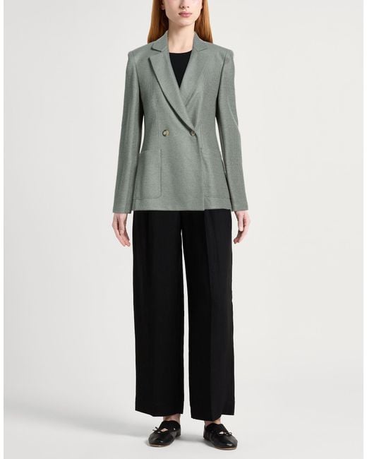 Harris Wharf London Green Blazer Linen, Cotton