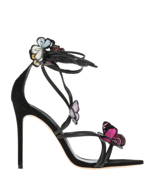 Sophia Webster Black Sandals Leather, Plastic