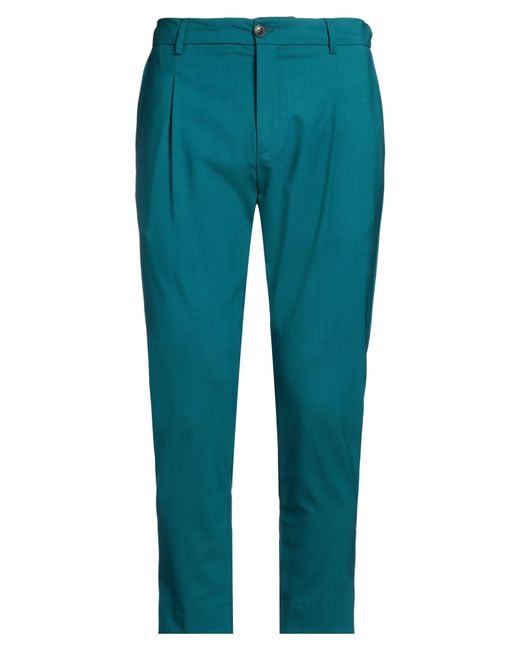 BE ABLE Blue Deep Pants Wool, Elastane for men
