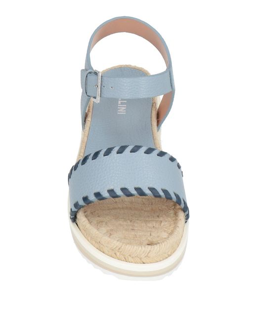 Pollini Blue Slate Sandals Leather