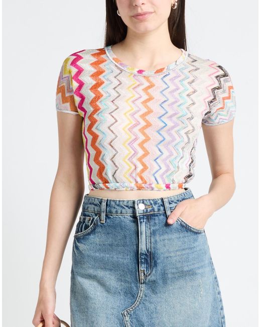 Missoni White Top Viscose, Polyester, Metallic Fiber