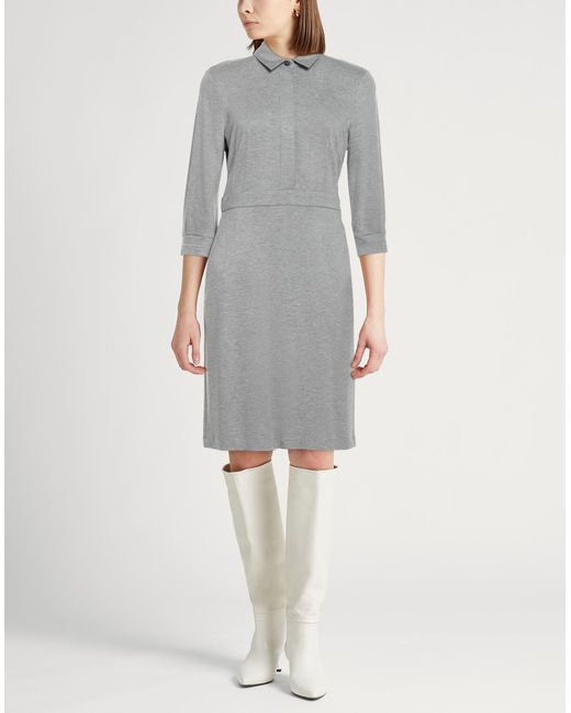 Peserico Gray Midi-Kleid