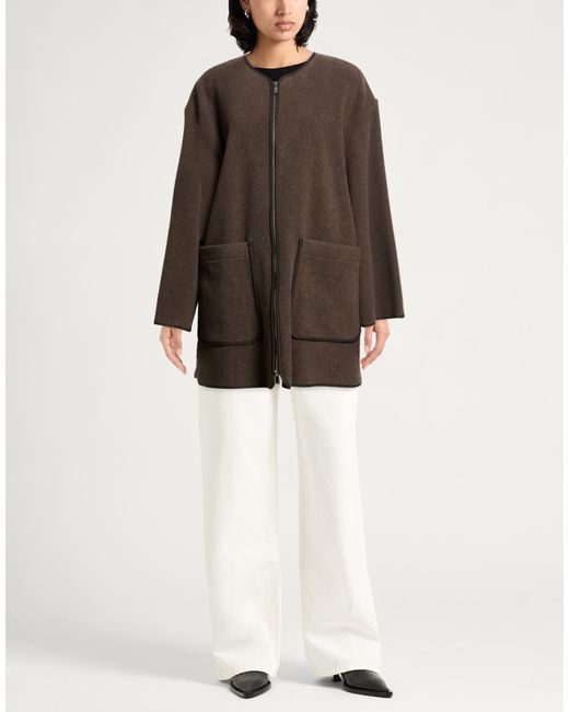 Totême  Brown Coat Wool, Polyamide