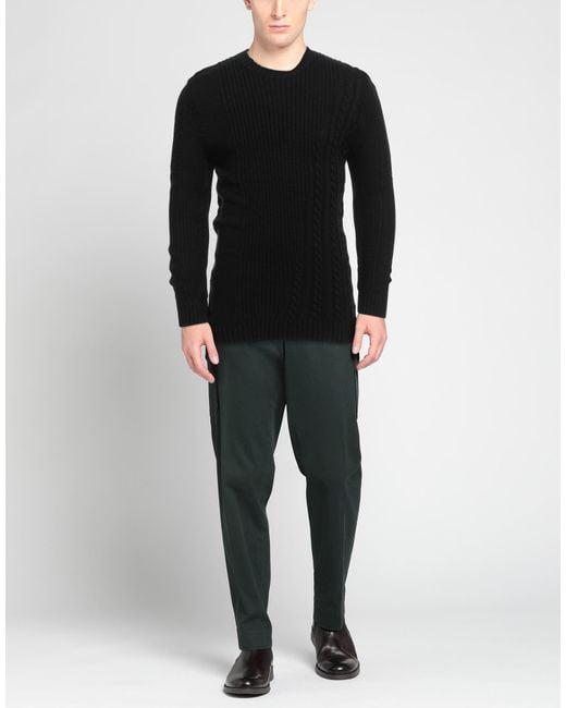 ALESSANDRO DI LORENZO Black Sweater Acrylic, Wool, Tencel for men