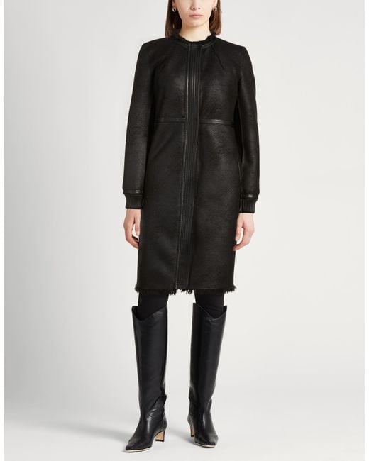 Patrizia Pepe Black Shearling & Teddy