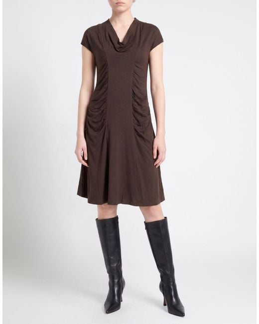 Twinset Brown Mini Dress Viscose, Elastane