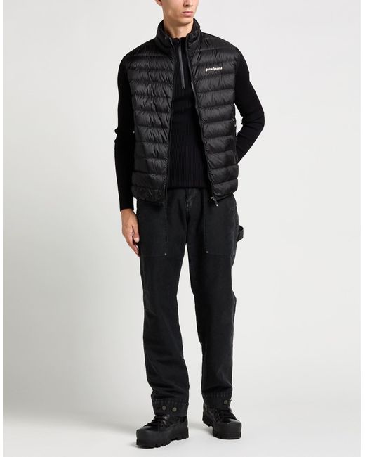Palm Angels Black Vest Polyamide, Polyester for men