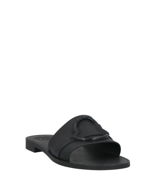 Moncler Black Rubber Flip-Flops