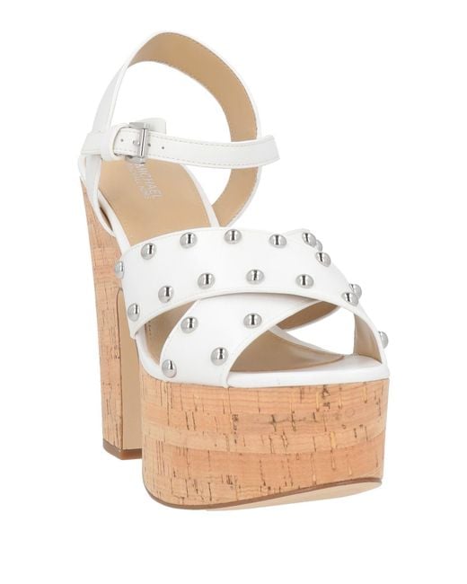 MICHAEL Michael Kors White Sandals Synthetic Material, Cork