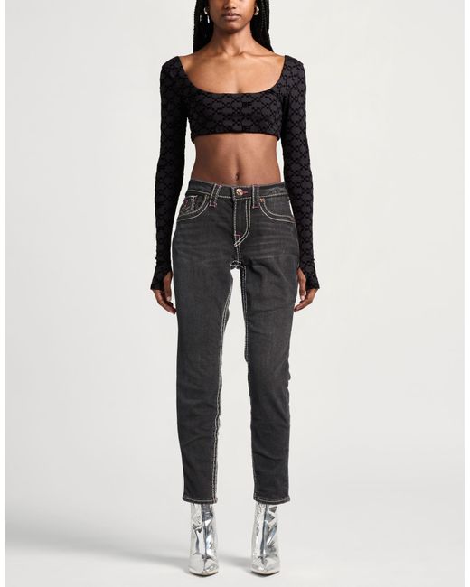 True Religion Gray Jeans Cotton, Polyester, Elastane