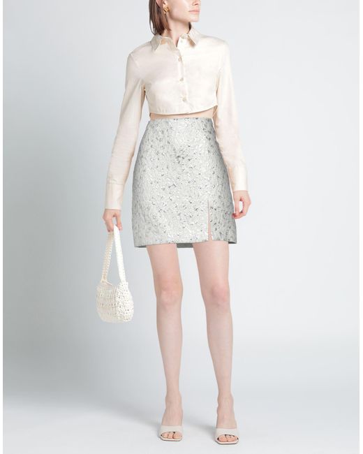 MSGM Gray Mini Skirt