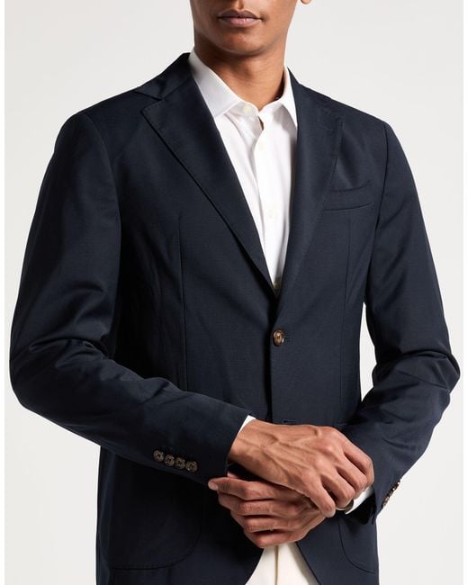 SEVENTY VENEZIA Blue Midnight Blazer Polyester, Wool, Elastane for men