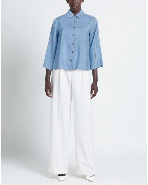 Shirt C-zero Blue Shirt Silk