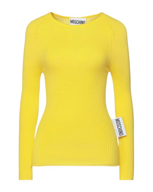 yellow moschino jumper
