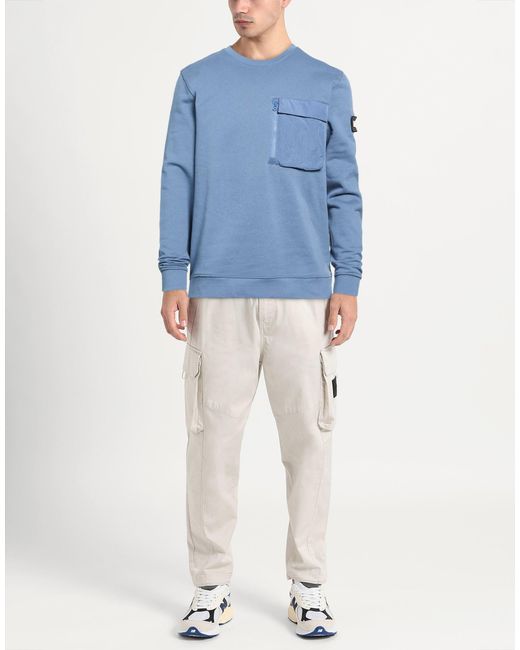 Weekend Offender Blue Sweatshirt Cotton for men