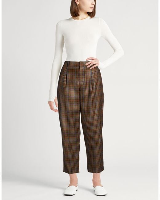 PT Torino Brown Camel Pants Virgin Wool