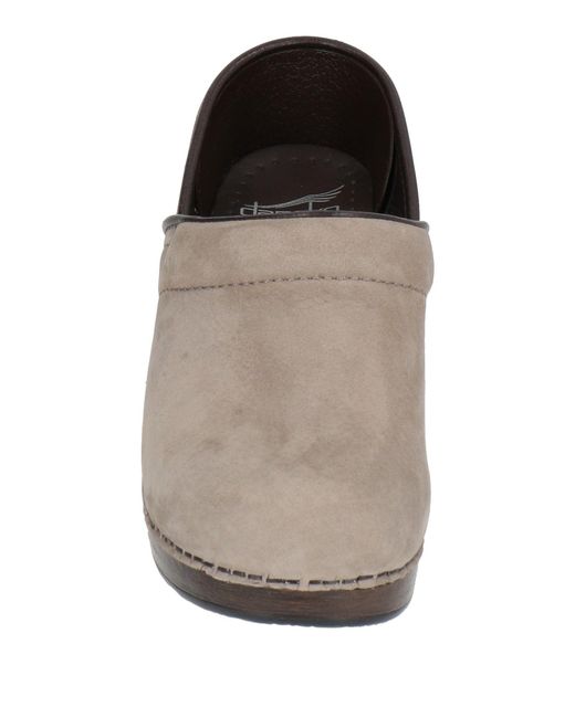 Dansko Gray Mules & Clogs Leather
