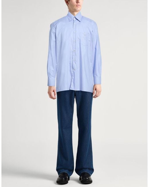 Canali Blue Sky Shirt Cotton for men