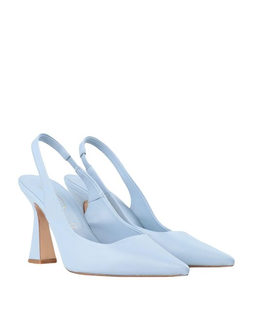 Bianca Di Leather Pumps in Sky Blue 