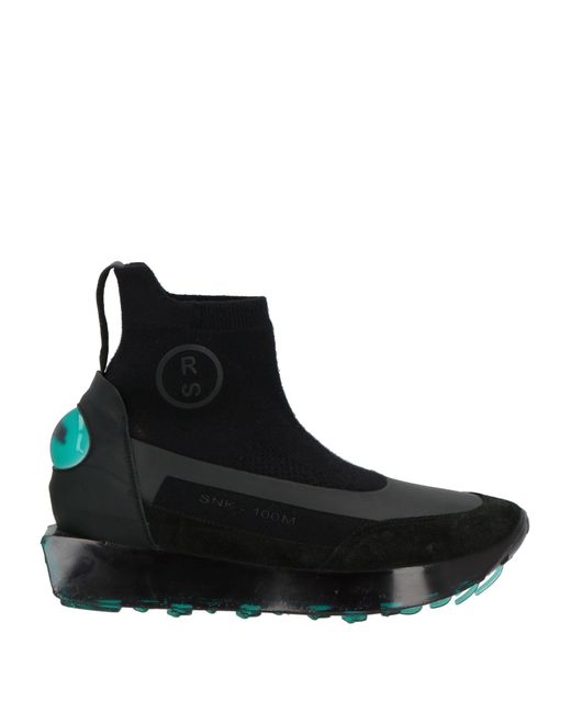 RBRSL RUBBER SOUL Black Sneakers Textile Fibers, Leather