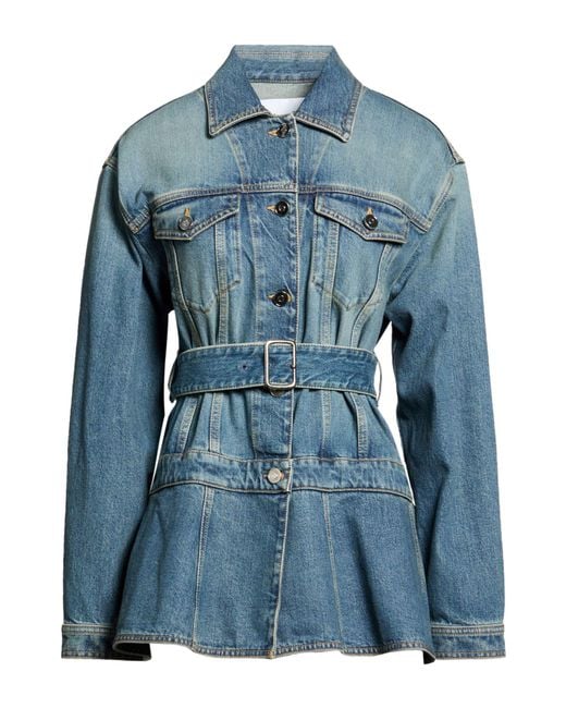Alaïa Blue Denim Outerwear Cotton, Polyurethane