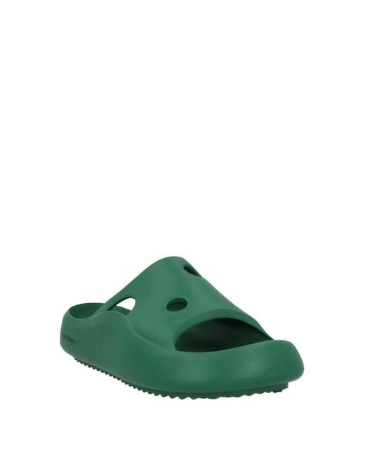 Off white sandals on sale green