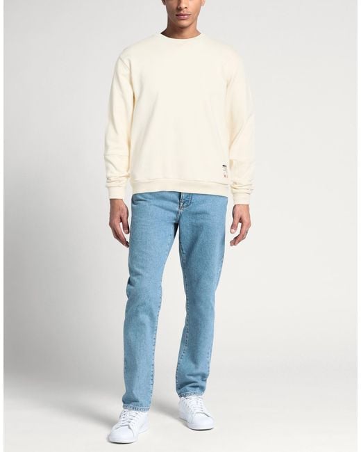 Dekker White Sweatshirt Cotton, Elastane for men