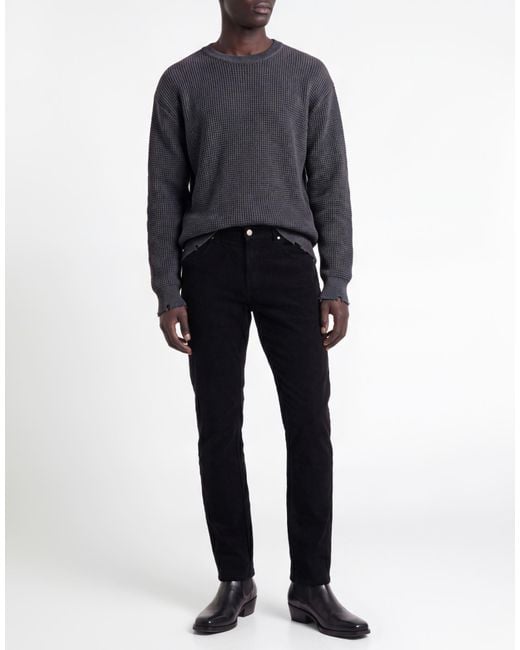 Department 5 Black Pants Cotton, Elastane for men