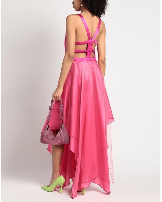 Robe midi Giorgio Armani en coloris Pink