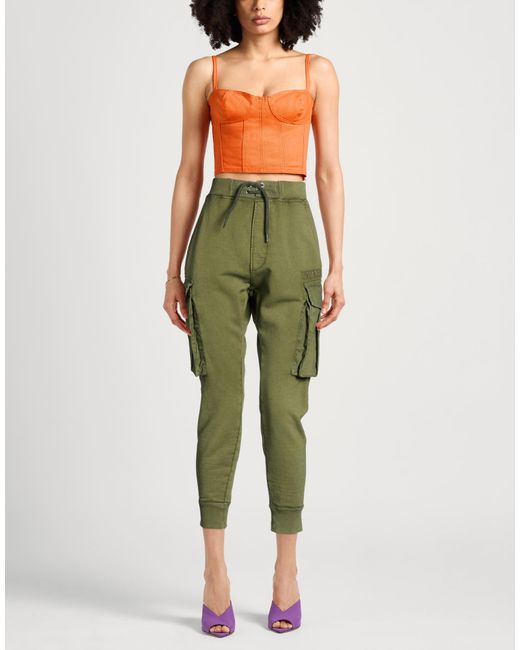DSquared² Green Pants Cotton