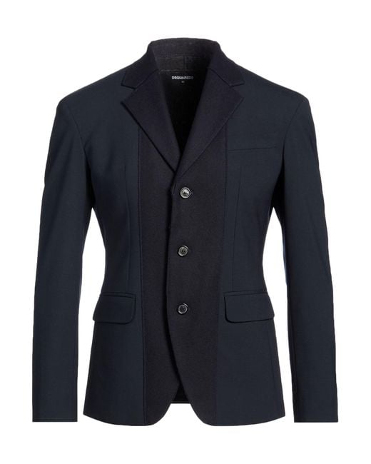 DSquared² Blue Midnight Blazer Virgin Wool, Elastane for men