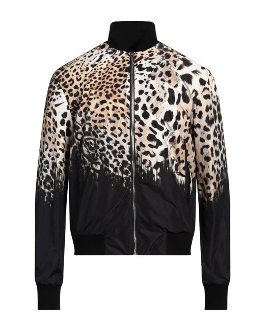 Roberto Cavalli Black Sand Jacket Polyester for men