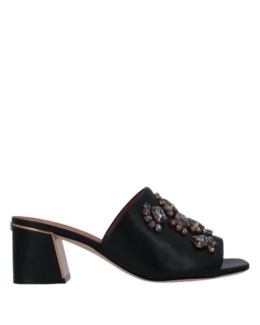 tory burch black leather sandals