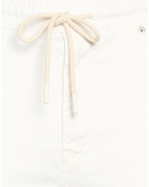 DIESEL White Pants Cotton, Polyester, Elastane