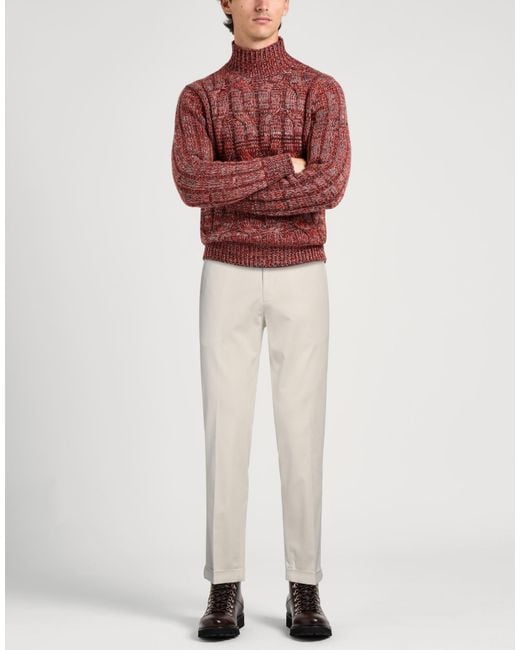 Michael Coal Natural Ivory Pants Cotton, Lyocell, Elastane for men
