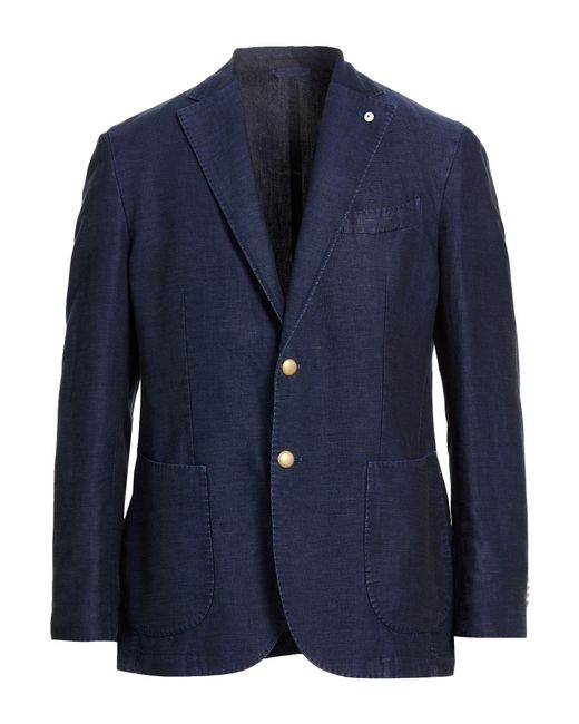 L.b.m. 1911 Blue Blazer Linen, Cotton for men