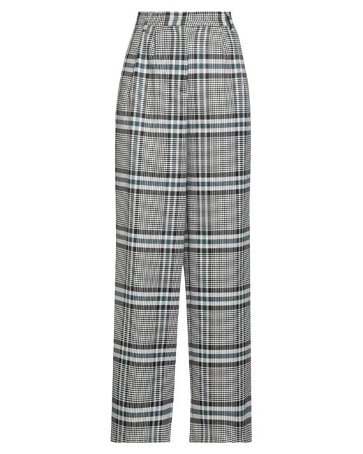 SIMONA CORSELLINI Gray Pants Polyester, Viscose, Elastane