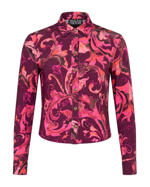 Versace Jeans Couture Red Shirt Viscose, Elastane