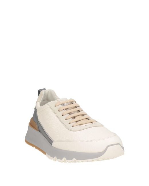 Brunello Cucinelli White Ivory Sneakers Leather for men